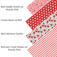 Cream Hearts on Red Faux Leather Sheets