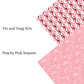 Peachy Pink Sequins Faux Leather Sheets