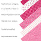 Pink and Magenta Houndstooth Faux Leather Sheets