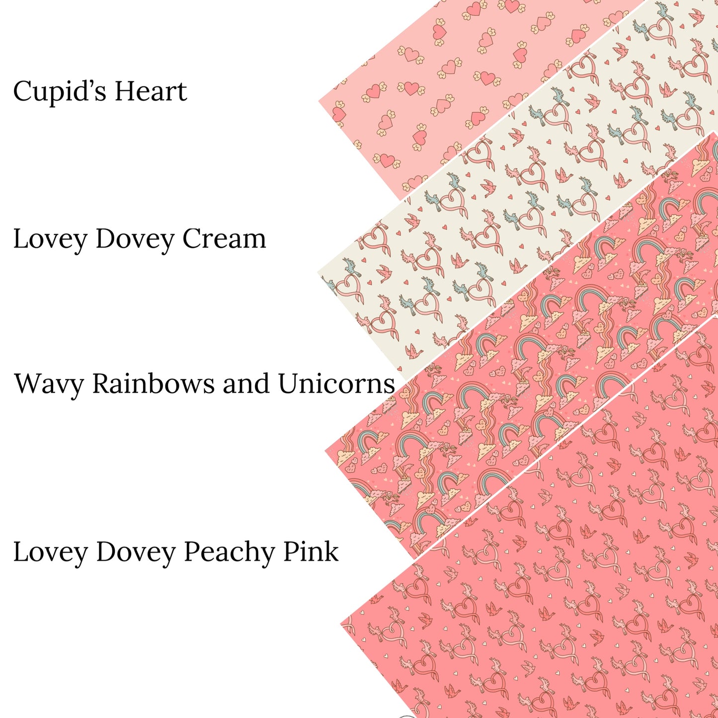 Cupid’s Heart Pink Faux Leather Sheets