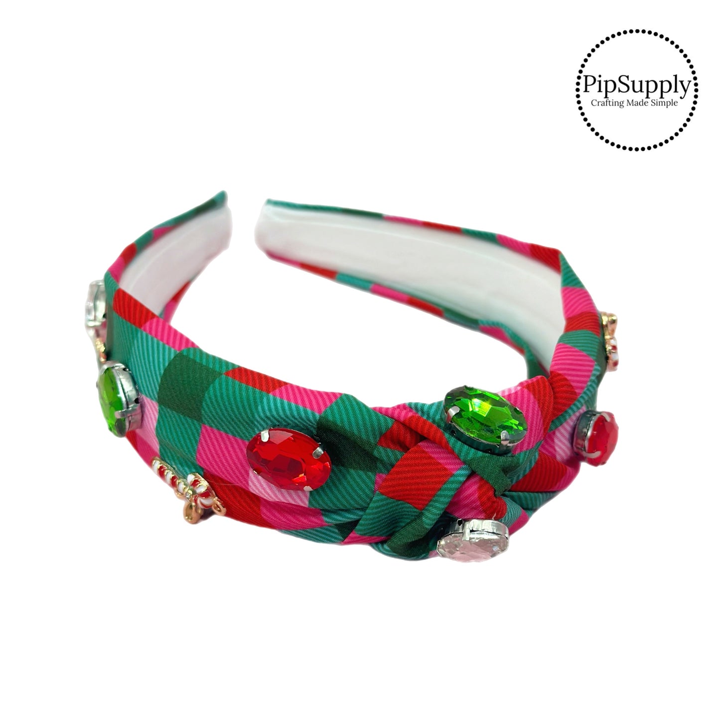 These Christmas embellished knotted headbands are a stylish hair accessory. Made with high quality fabric these themed holiday headbands are a fashionable answer to keeping your hair back!