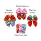 pattern options for warrior princess hair bows