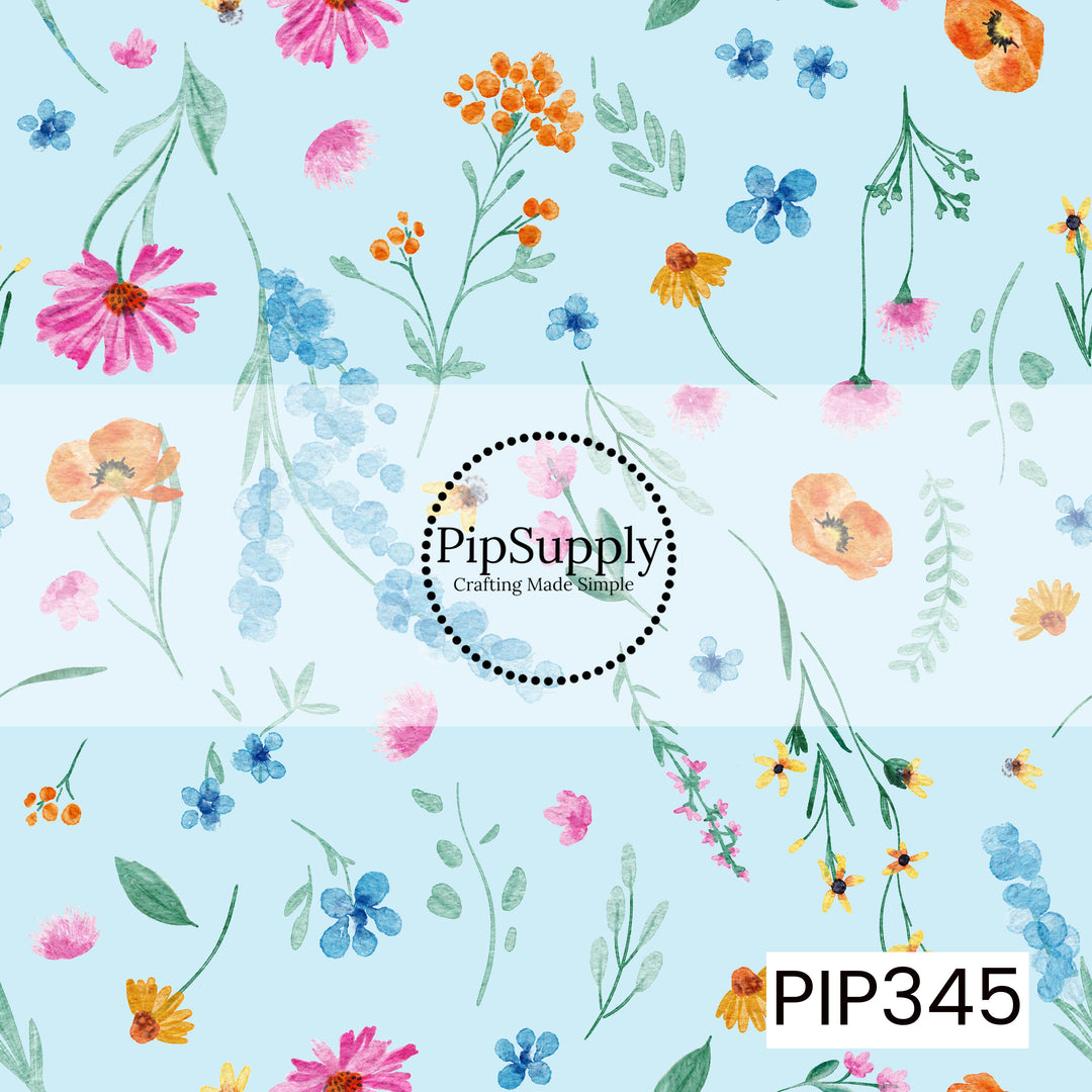 PIP345 - Sky Blue Wildflowers