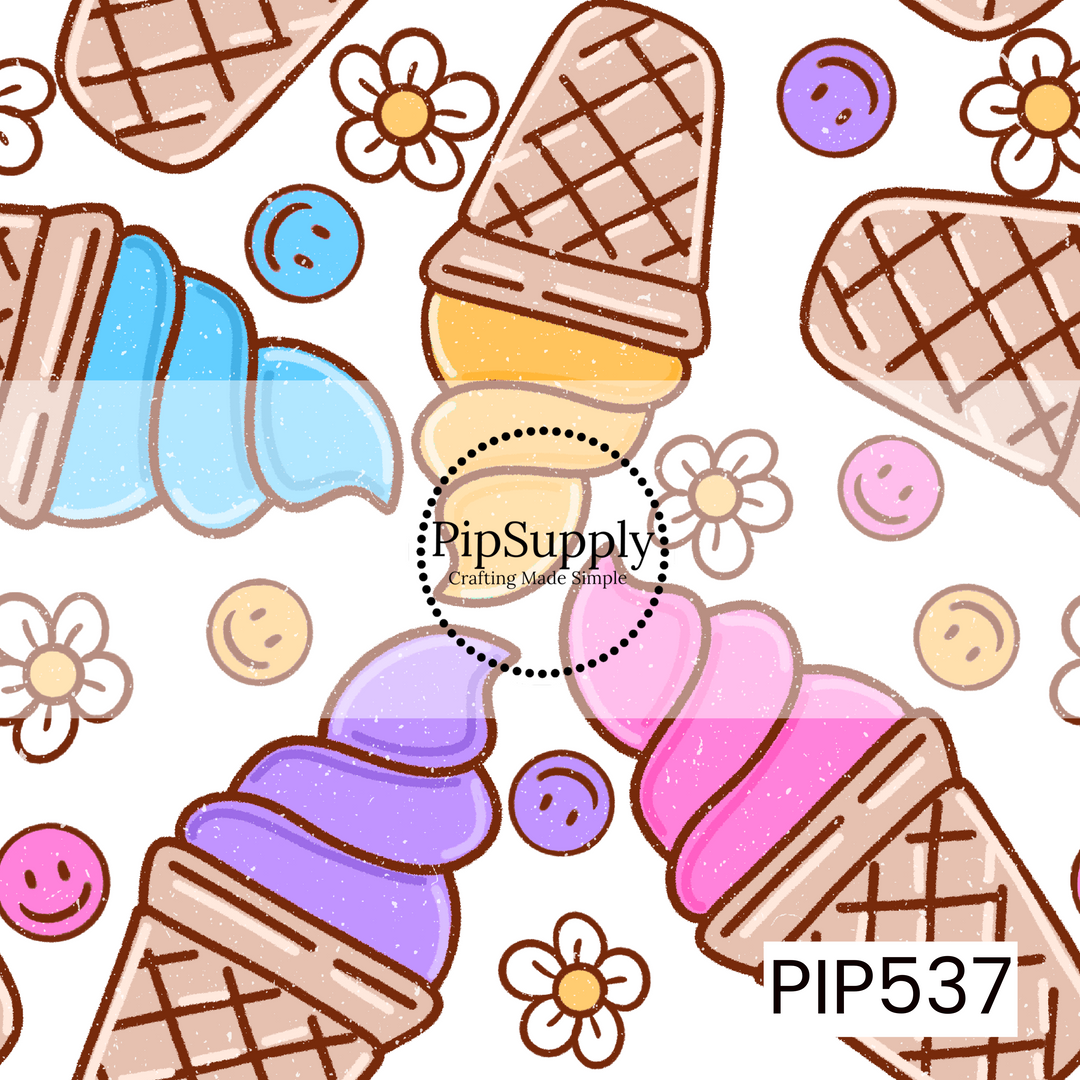 PIP537 - Ice Cream Smilies White