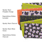 Wild Daisy Gallery's 2023 Halloween Collection fabric swatches.