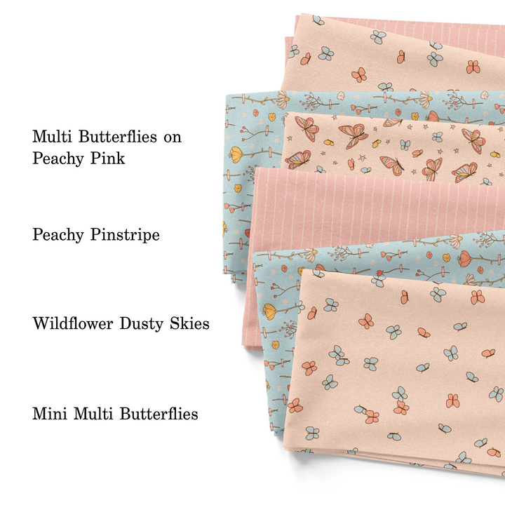 Mini Multi Butterflies Fabric By The Yard