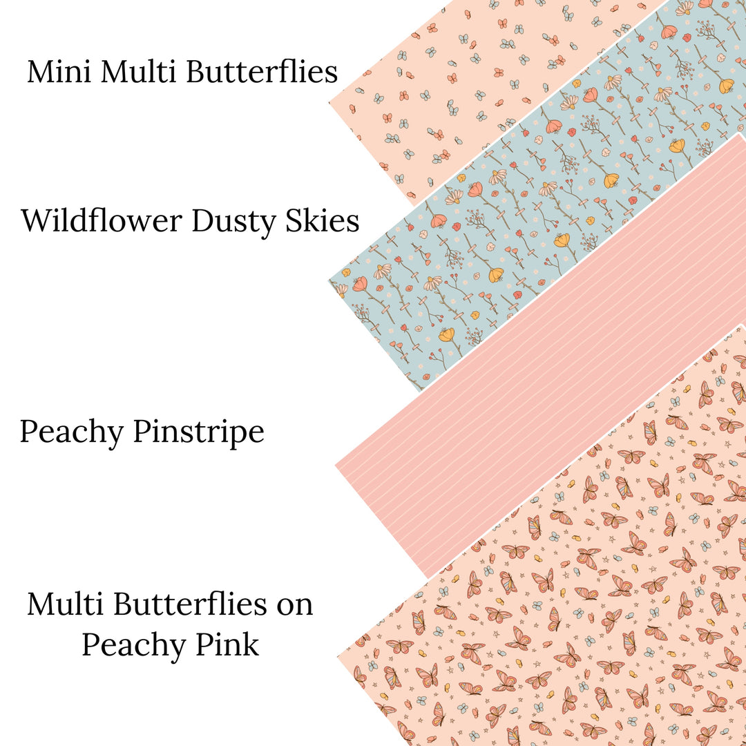 Mini Multi Butterflies Faux Leather Sheets