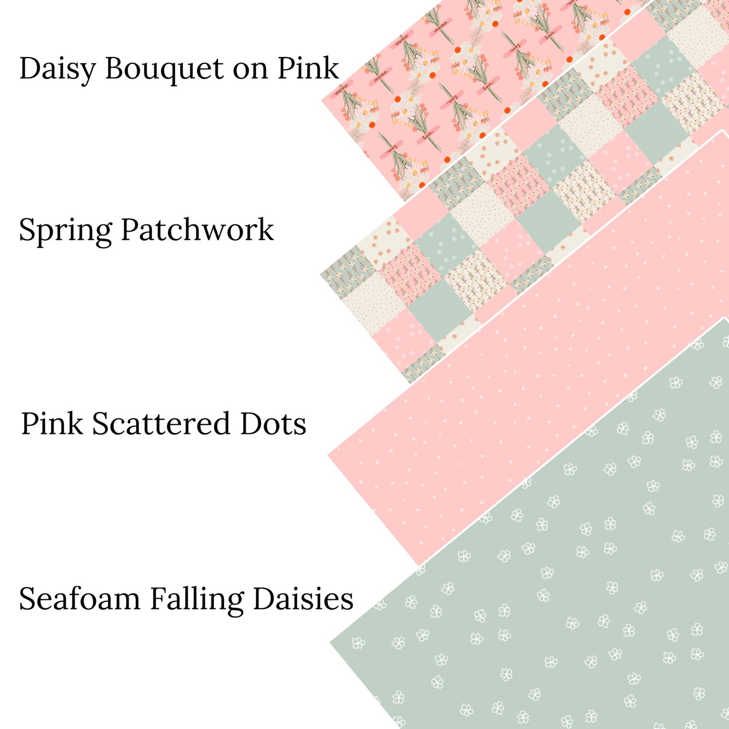 Daisy Bouquet on Pink Faux Leather Sheets