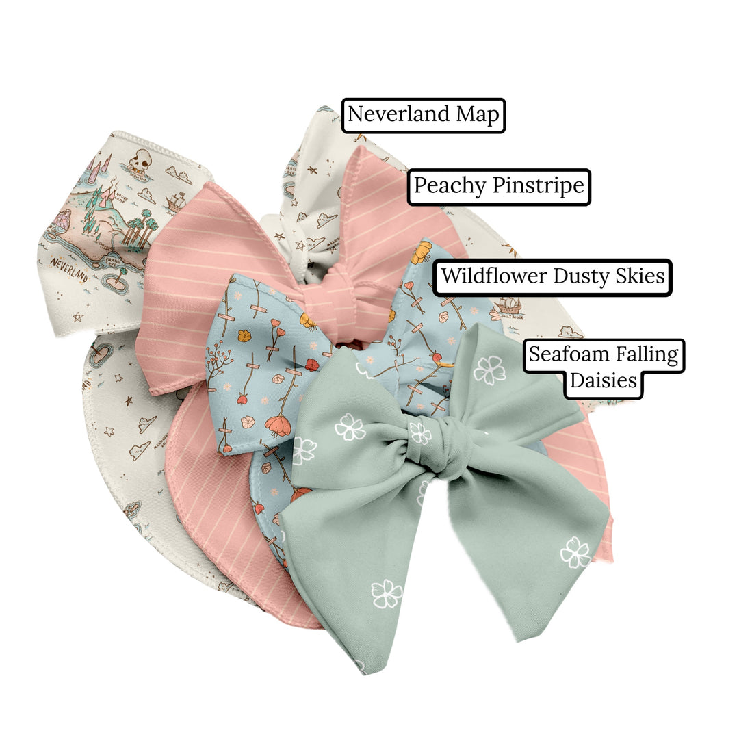 Mini Multi Butterflies Hair Bow Strips