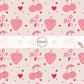 Cherries, Strawberries, Hearts, and XO's on Pale Pink  Fabric by the Yard