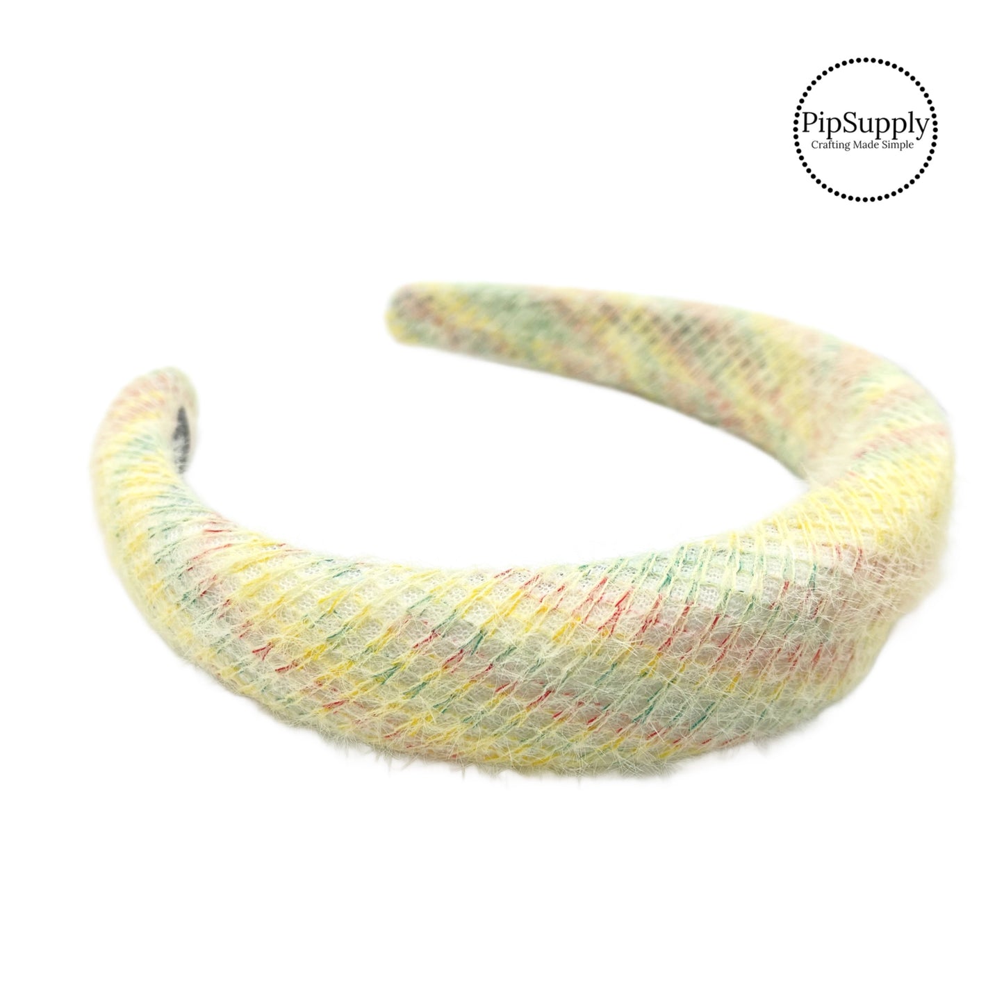 These yellow mix soft padded headbands are a stylish hair accessory and have the on and off ease of a headband. These spring themed headbands are a perfect simple and fashionable answer to keeping your hair back!