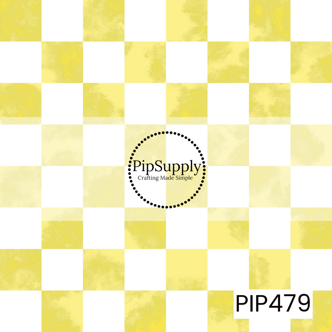 PIP479 - Yellow Watercolor Check