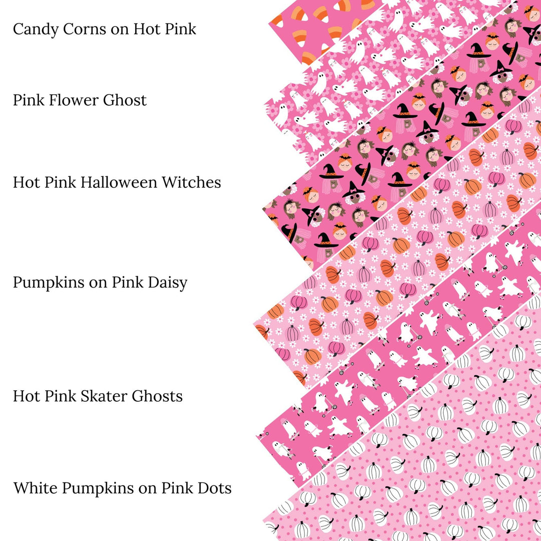 Candy Corns on Hot Pink Faux Leather Sheets