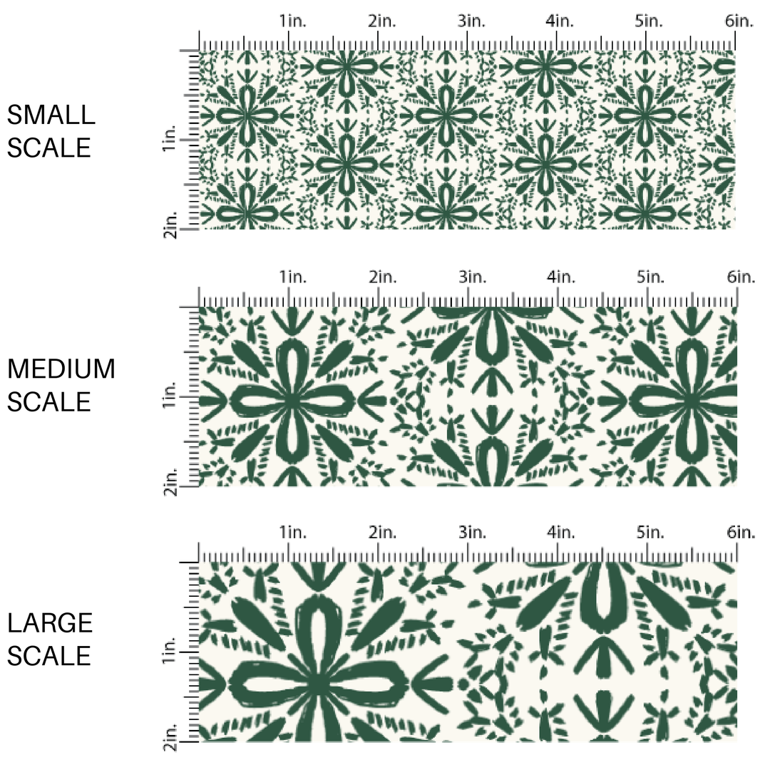 Emerald Snowflake Fabric By The Yard