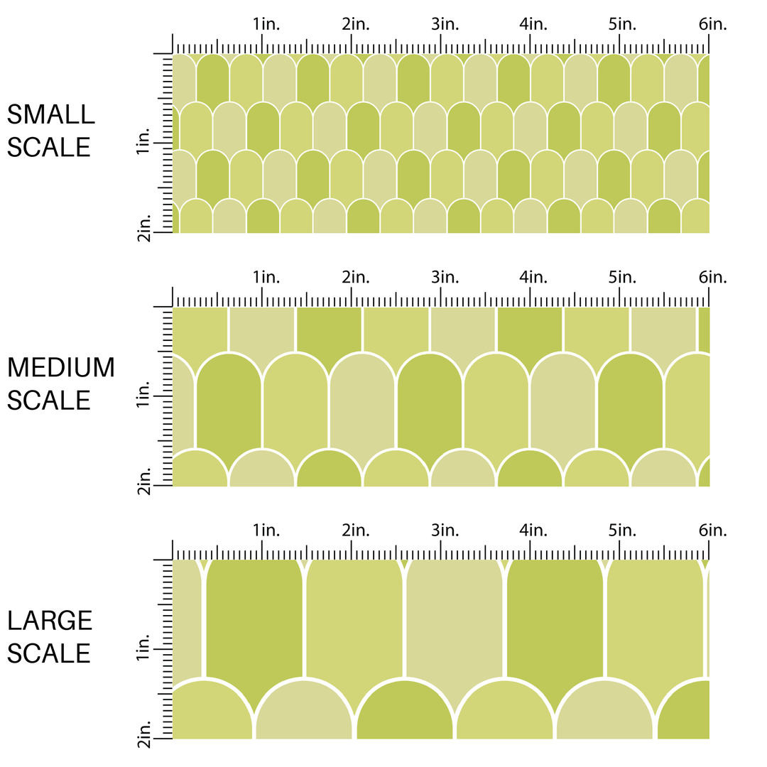 Lime Scallops Fabric By The Yard