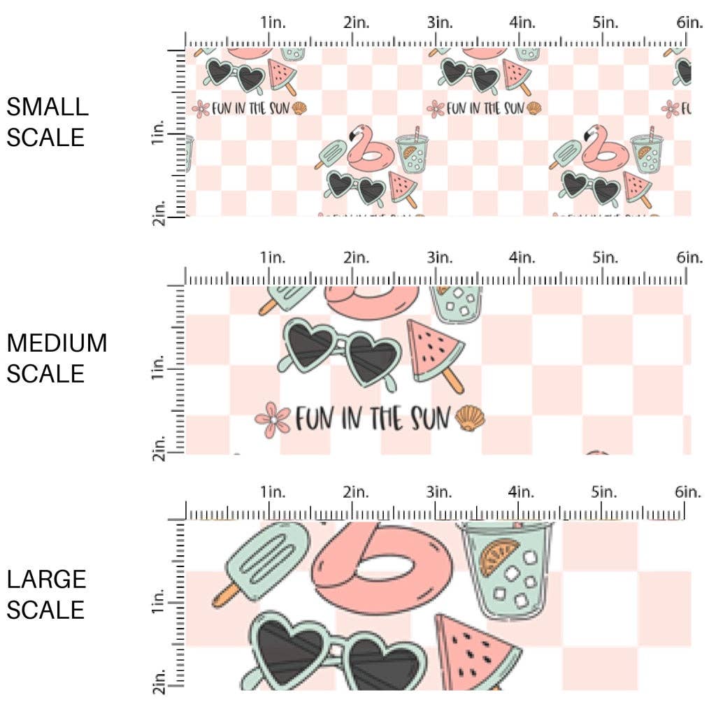 Fun in the Sun Checker Fabric By The Yard