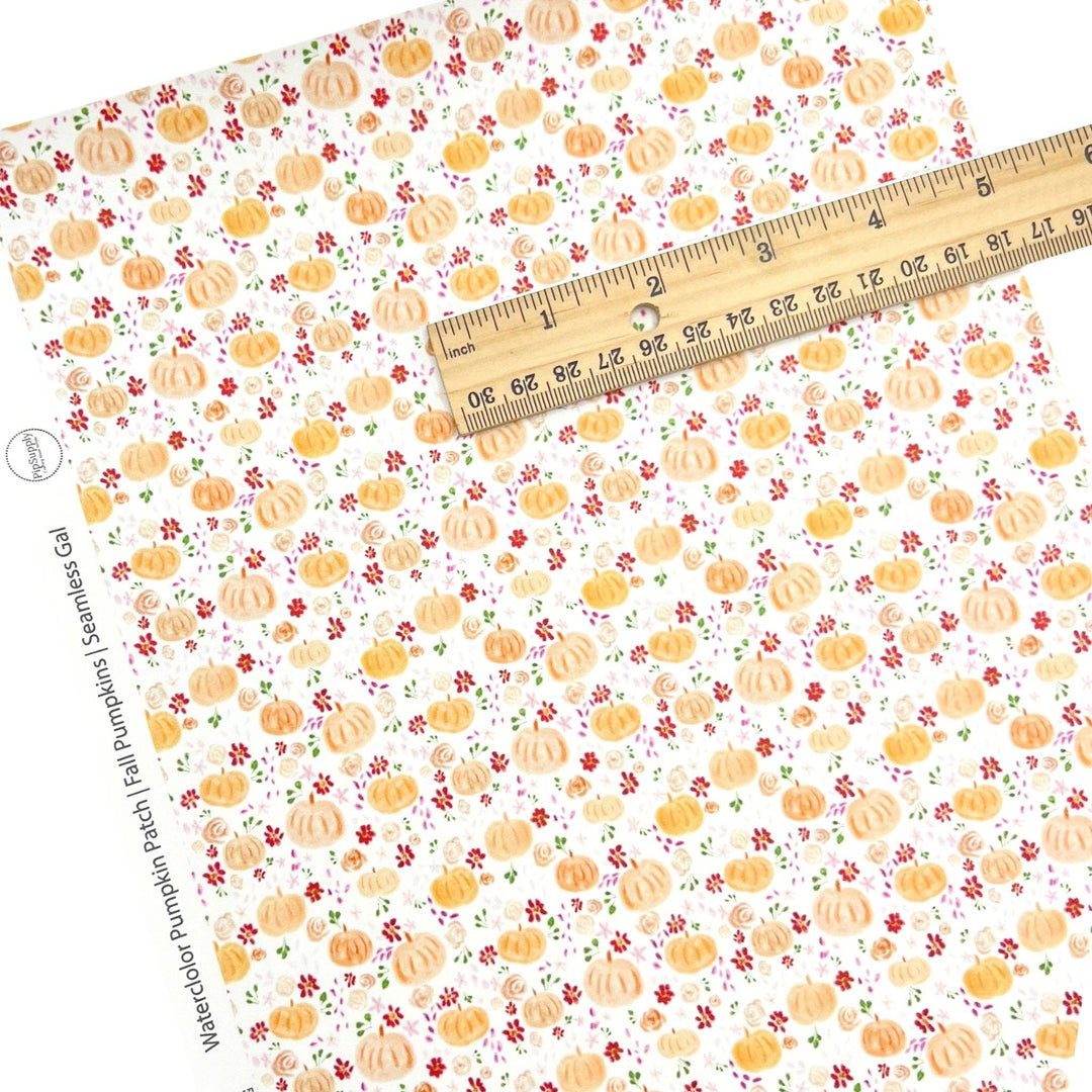 Fall Pumpkin | Seamless Gal | Faux Leather Sheets