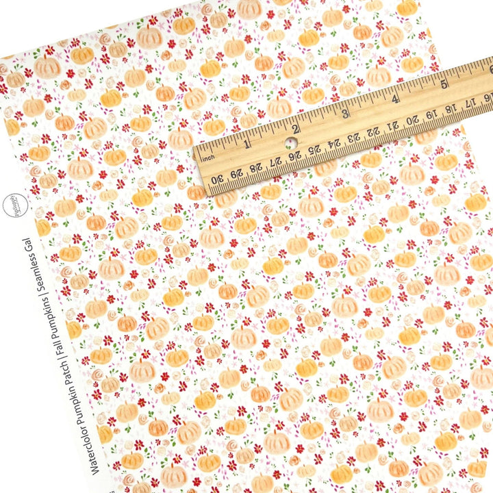 Fall Pumpkin | Seamless Gal | Faux Leather Sheets