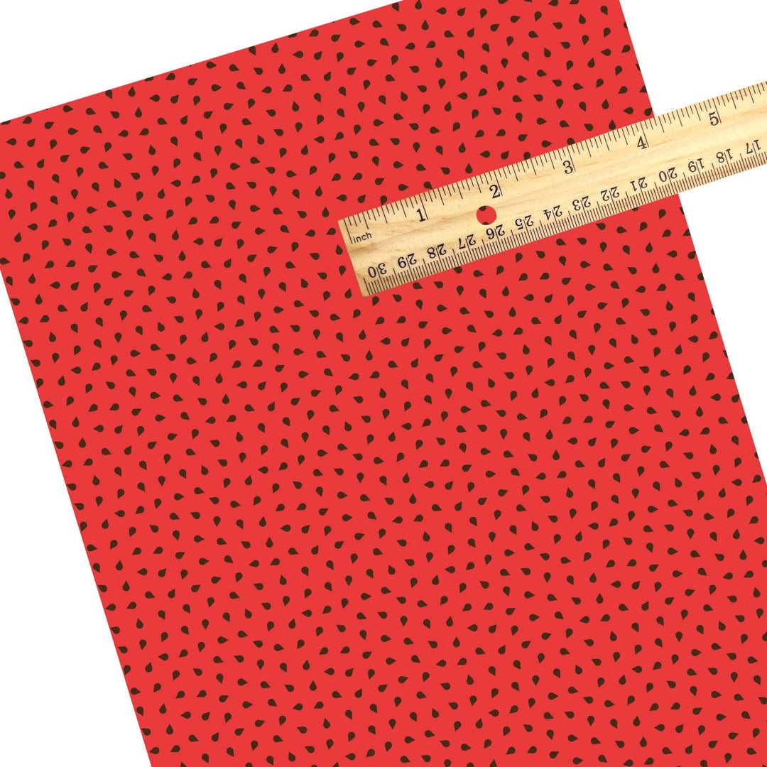 Red Watermelon Seed Faux Leather Sheets