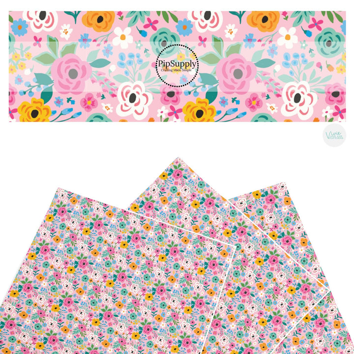 Aria Floral Faux Leather Sheets