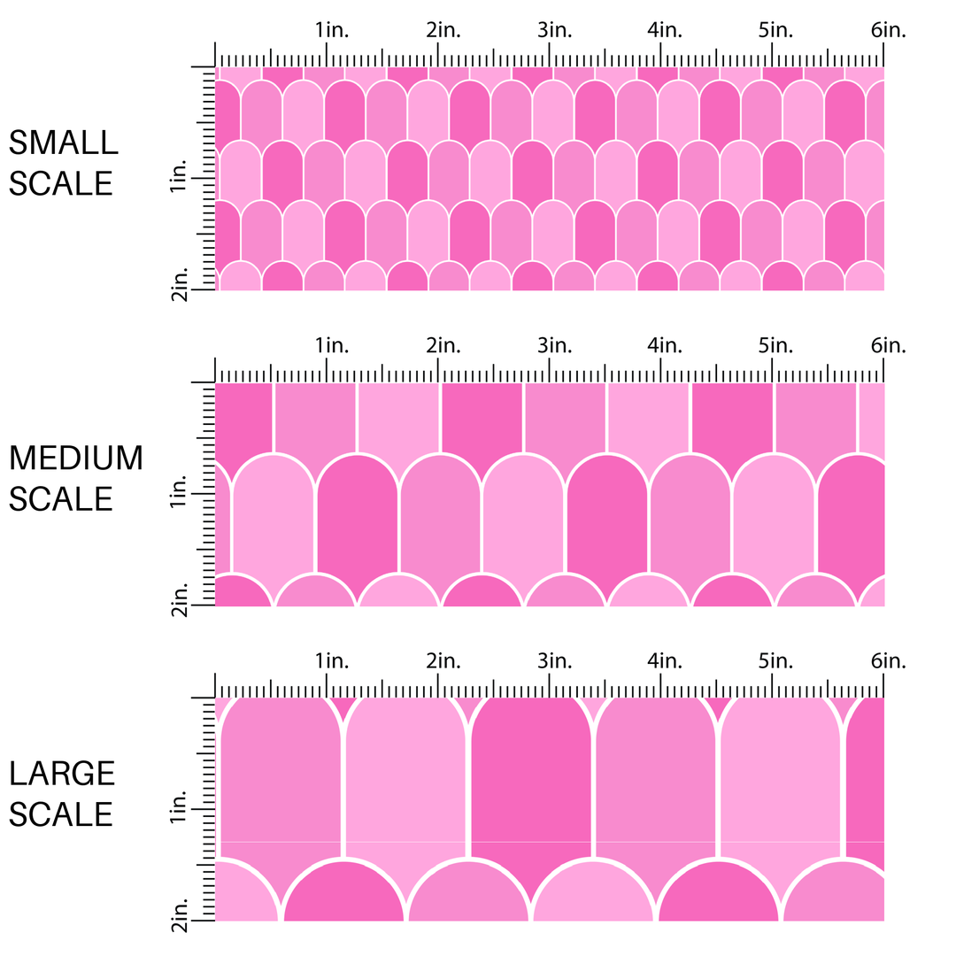 Pink Scallops Fabric By The Yard