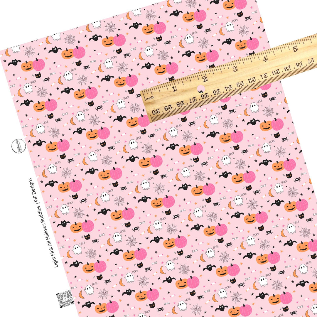 Light Pink All Hallows Buddies Faux Leather Sheets