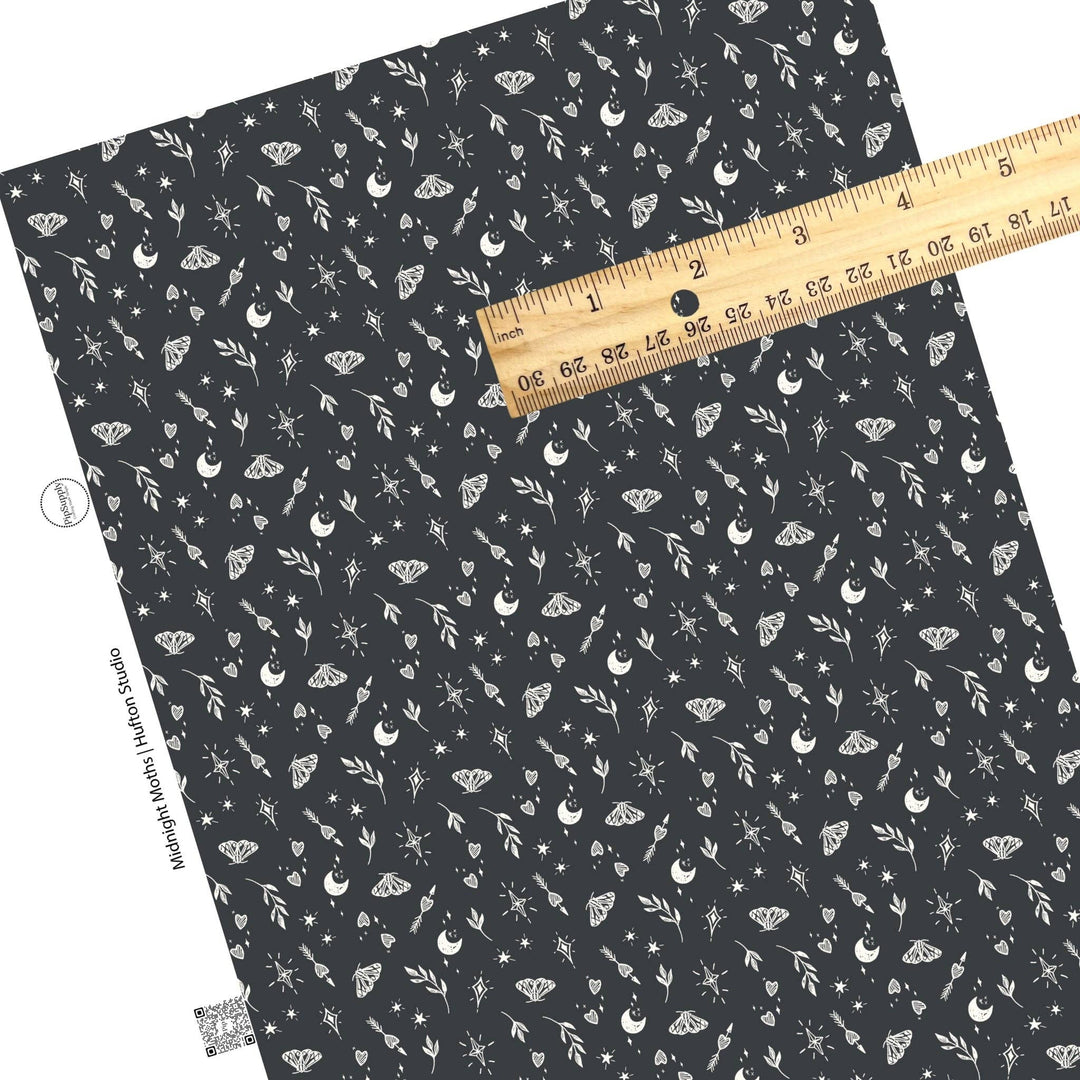 Midnight Moths Faux Leather Sheets