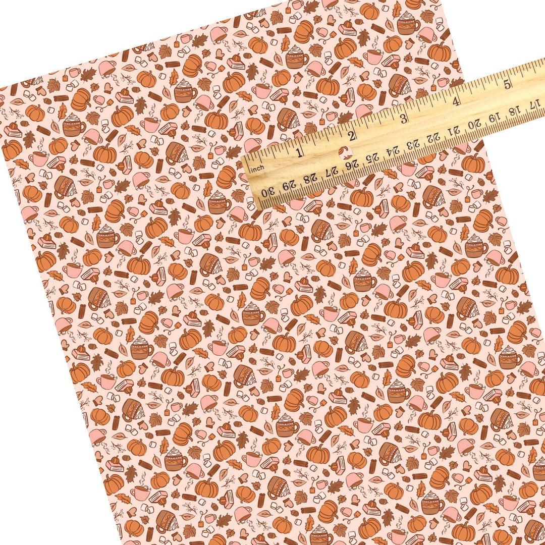 Cozy Autumn Afternoon Tan Faux Leather Sheets