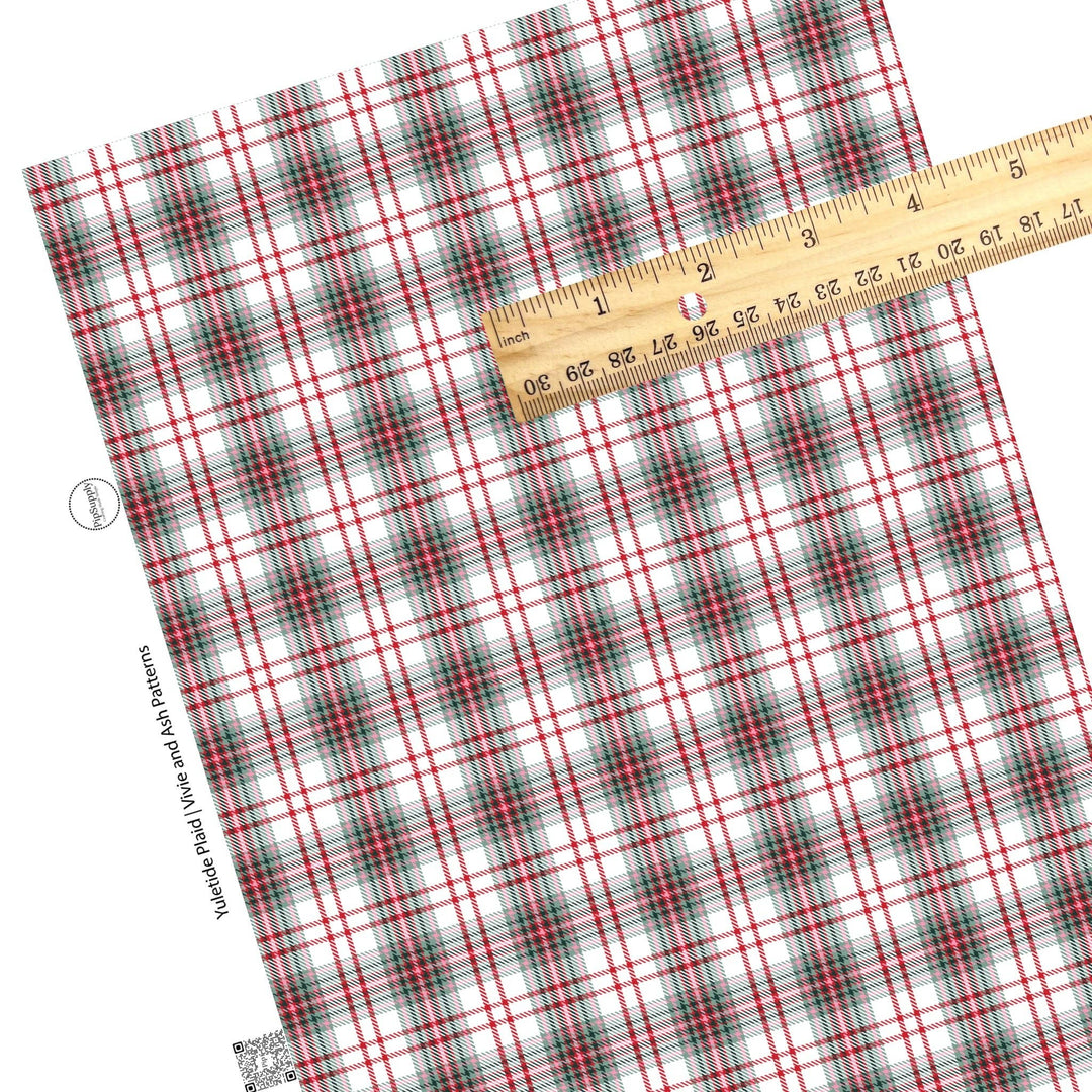 Yuletide Plaid Faux Leather Sheets