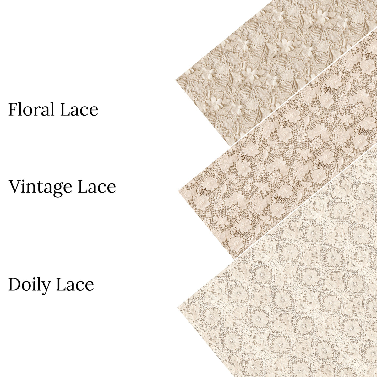 Lace Pattern Faux Leather Sheet - Floral Lace Faux Leather Sheets – Pip ...