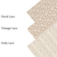 Doily Lace Faux Leather Sheets