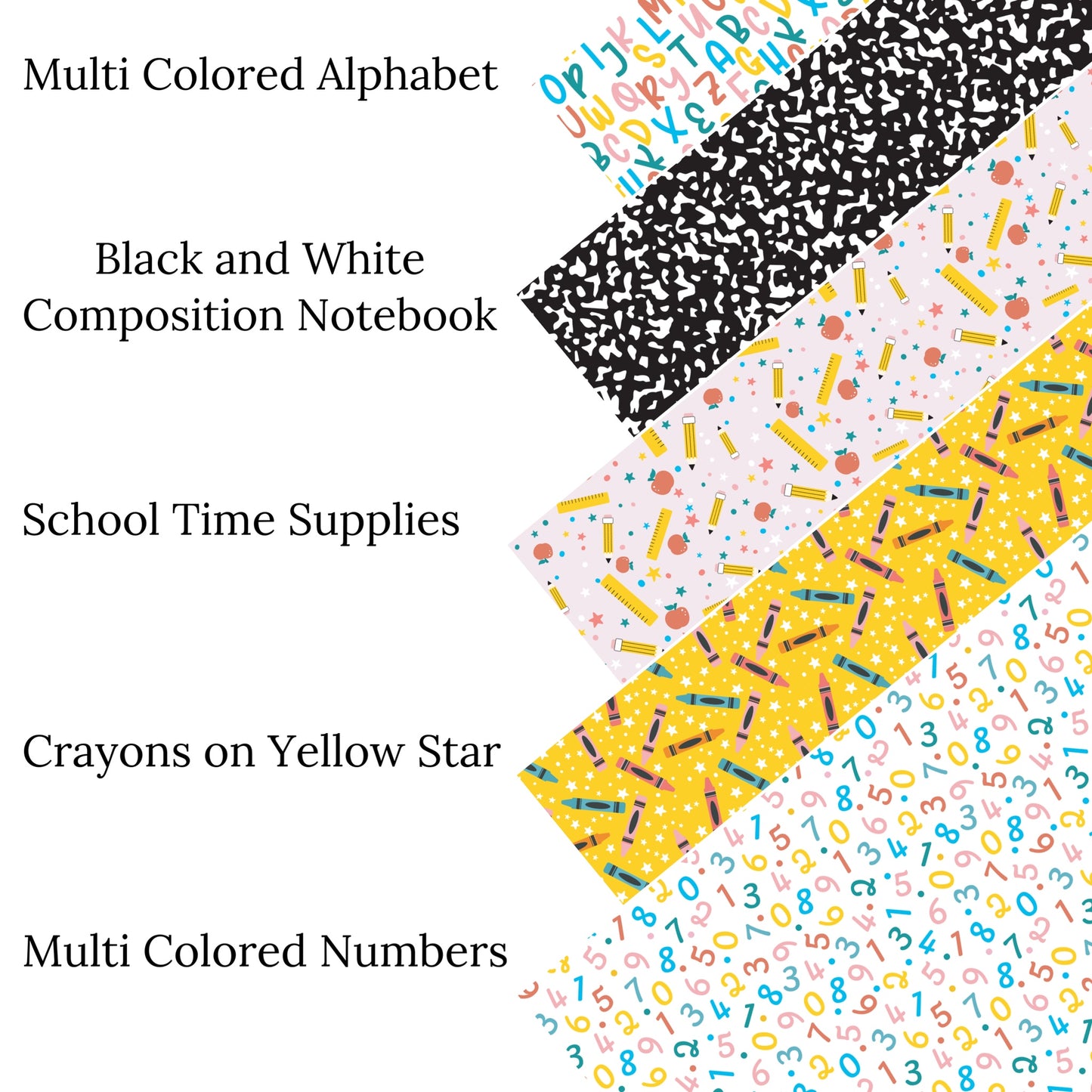 Crayons on Yellow Star Faux Leather Sheets