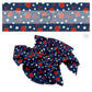 These school themed no sew bow strips can be easily tied and attached to a clip for a finished hair bow. These fun patterned bow strips are great for personal use or to sell. These bow strips feature red apples, tiny daisies, and bows on blue.