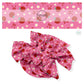 These school themed no sew bow strips can be easily tied and attached to a clip for a finished hair bow. These fun patterned bow strips are great for personal use or to sell. These bow strips feature red apples, tiny daisies, and bows on pink.