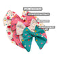 Multi Scattered Stars Pink Hair Bow Strips