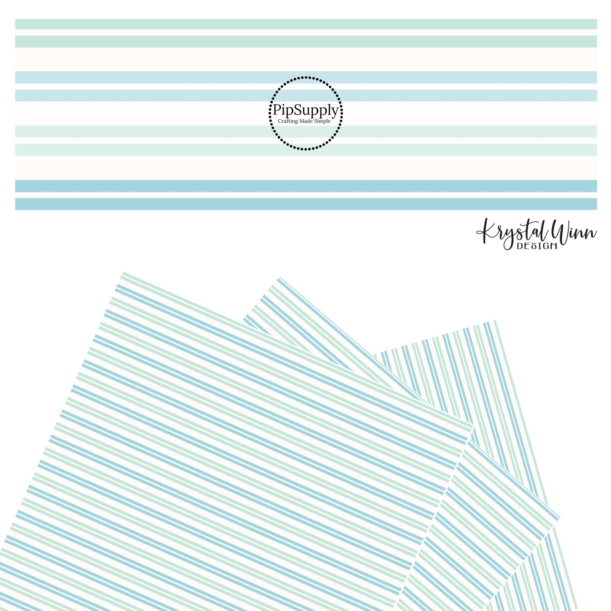 These striped themed faux leather sheets contain the following design elements: mint and light blue stripes on cream. Our CPSIA compliant faux leather sheets or rolls can be used for all types of crafting projects.