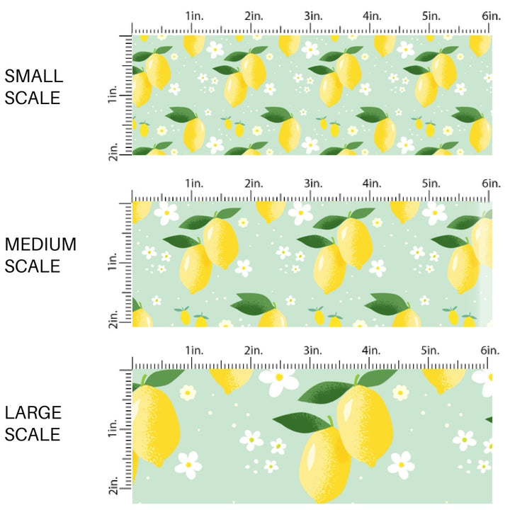 These fruit fabric by the yard features lemons and flowers. This fun pattern fabric can be used for all your sewing and crafting needs!