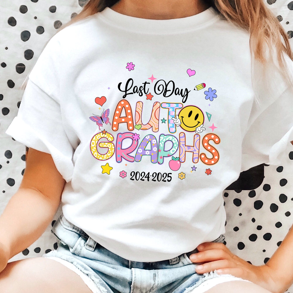 This school themed iron on transfer is a great way to add full color designs to your garments without the hassle of weeding vinyl. Add a "Autograph Smile Butterfly" print to your fun creation! They are ready to press transfers and easy to use!