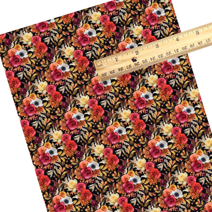 Autumn Cider Floral Faux Leather Sheets