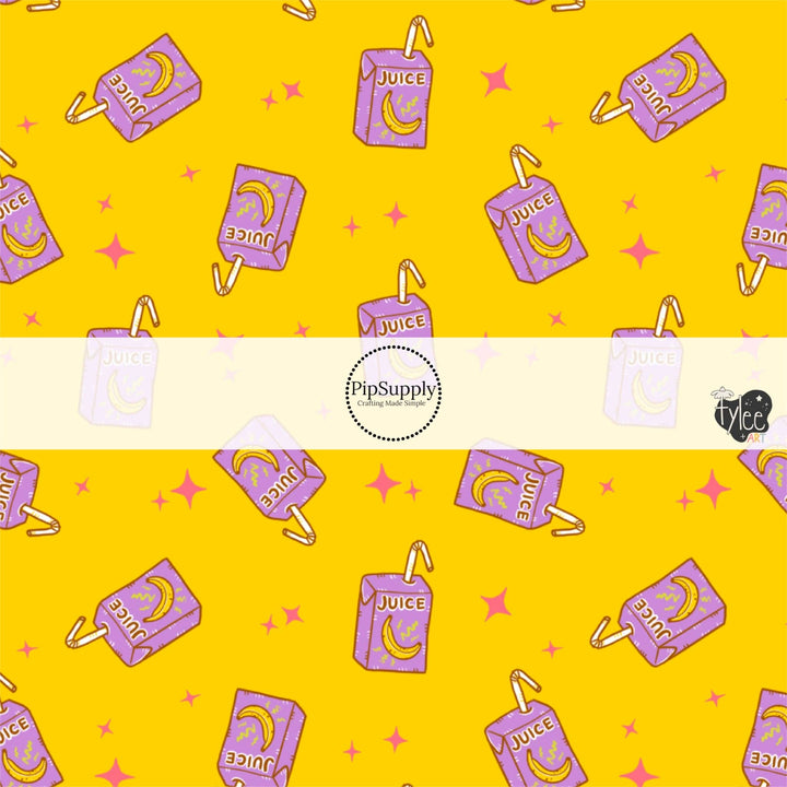 Banana Juice Boxes Fabric By The Yard