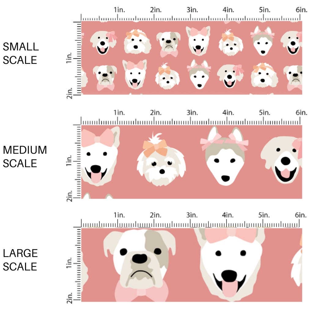Rosy Pups Fabric By The Yard