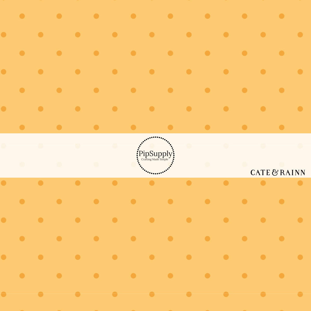 Marigold Polka Dots Hair Bow Strips