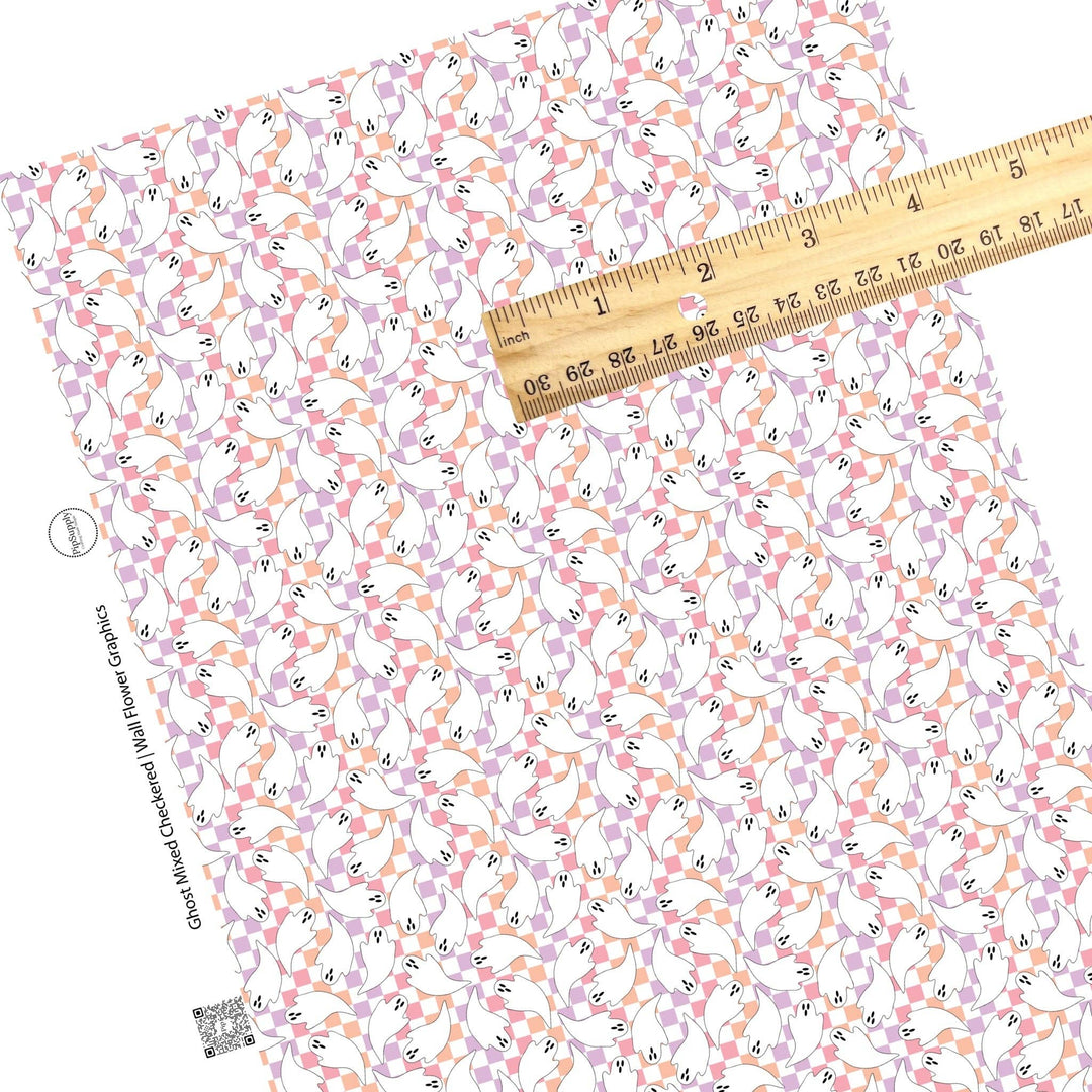 Ghost Mixed Checkered Faux Leather Sheets