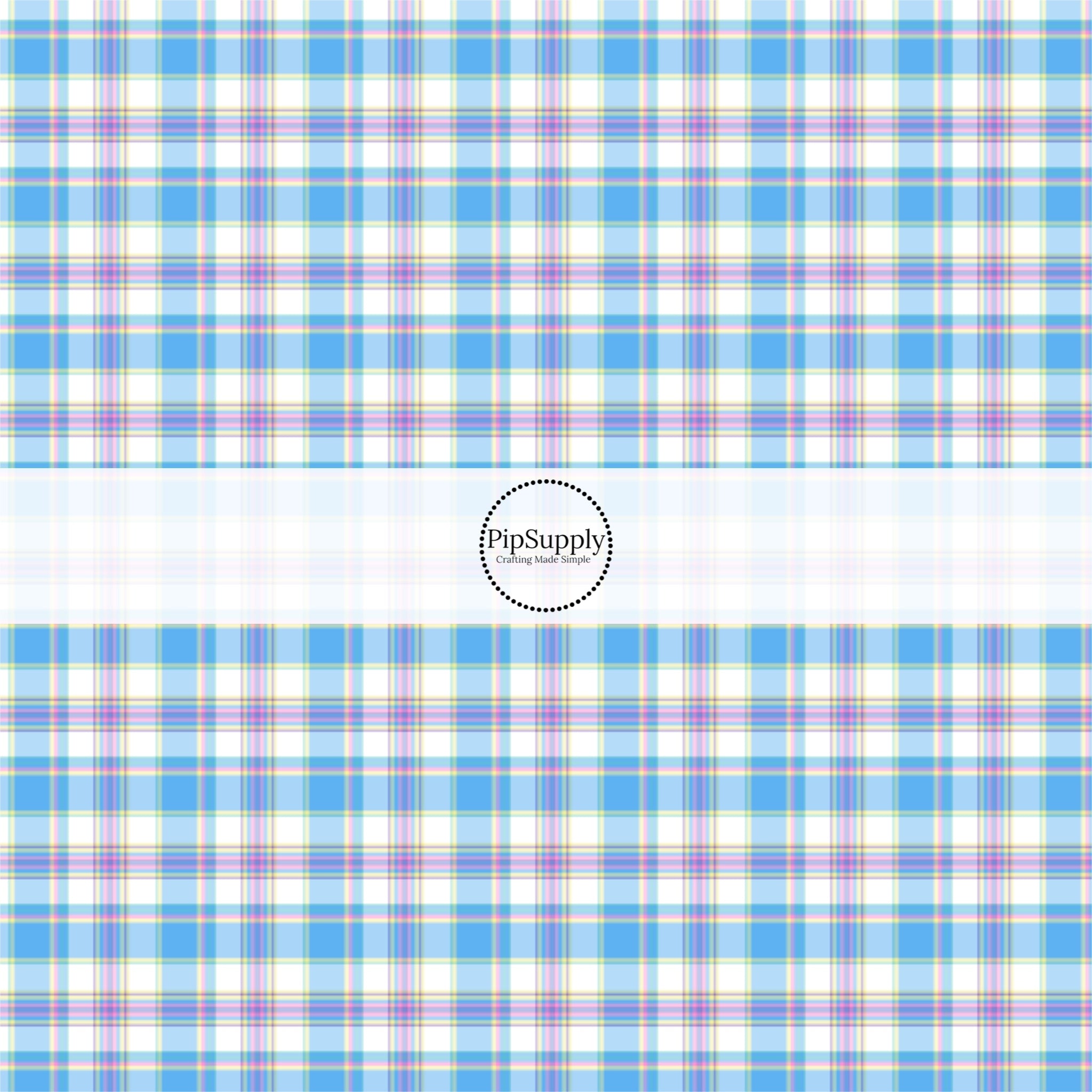 Spring Gingham Fabric By The Yard - Baby Blue Spring Tartan Fabric By ...