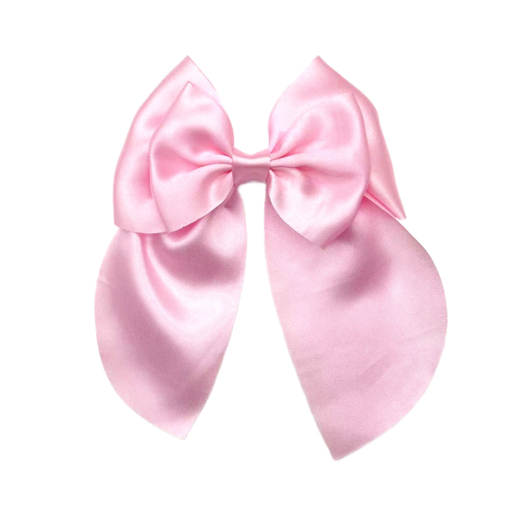 These solid satin pre-cut tied bows are ready to package and resell to your customers no sewing or measuring necessary! These hair bows come with a alligator clip already attached.