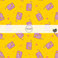 These school themed fabric by the yard features juice boxes on yellow. This fun themed fabric can be used for all your sewing and crafting needs!