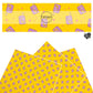 These school themed faux leather sheets contain the following design elements: juice boxes on yellow. Our CPSIA compliant faux leather sheets or rolls can be used for all types of crafting projects.