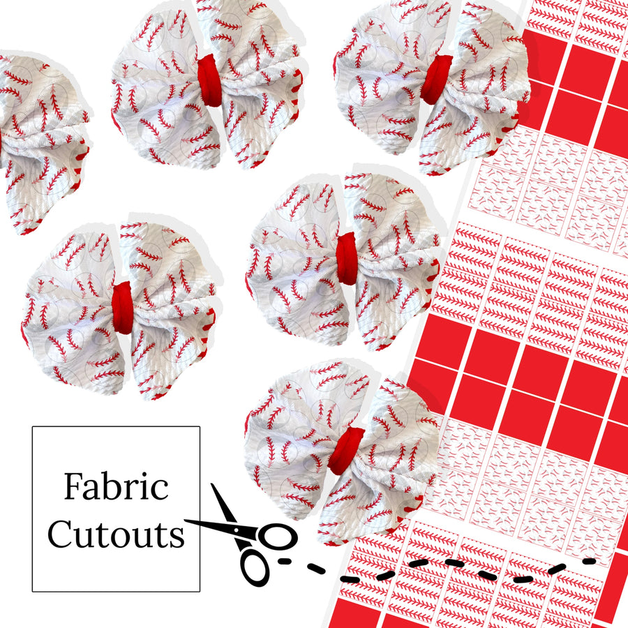 These baseball patterns layered bows can be quickly cut and assembled for a trendy sports bow. They're ideal for easy at-home styling, individual use, or even resale. Get creative and add a splash of color to your look with these low-maintenance bows.