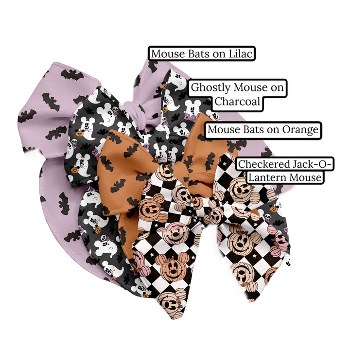 Jack-O-Lantern Mouse Hair Bow Strips