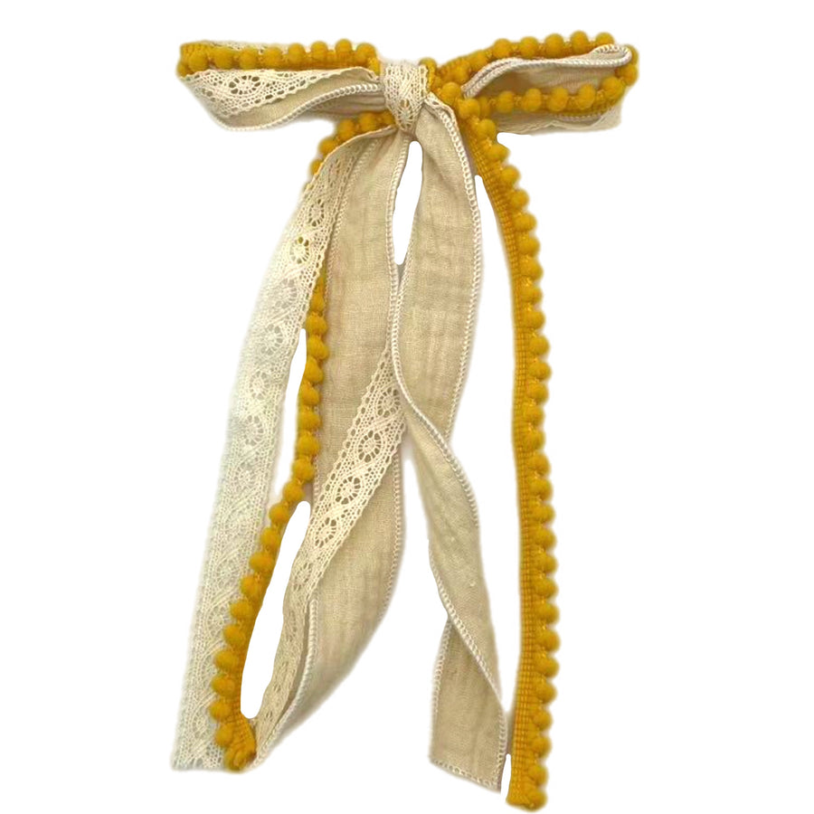 These lace pre-cut tied bows are ready to package and resell to your customers no sewing or measuring necessary! These hair bows come with a clip already attached.